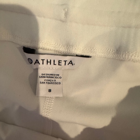 Athleta White Athletic Shorts Lightweight Comfort - Picture 3 of 10
